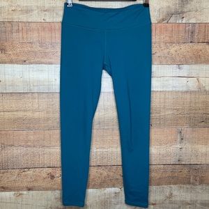 Fabletics High Rise Cropped Leggings Teal